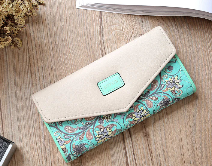 Fashion Women Leather Envelope Clutch Wallet Long Card Holder Purse Bag Handbag - Variety Products Market