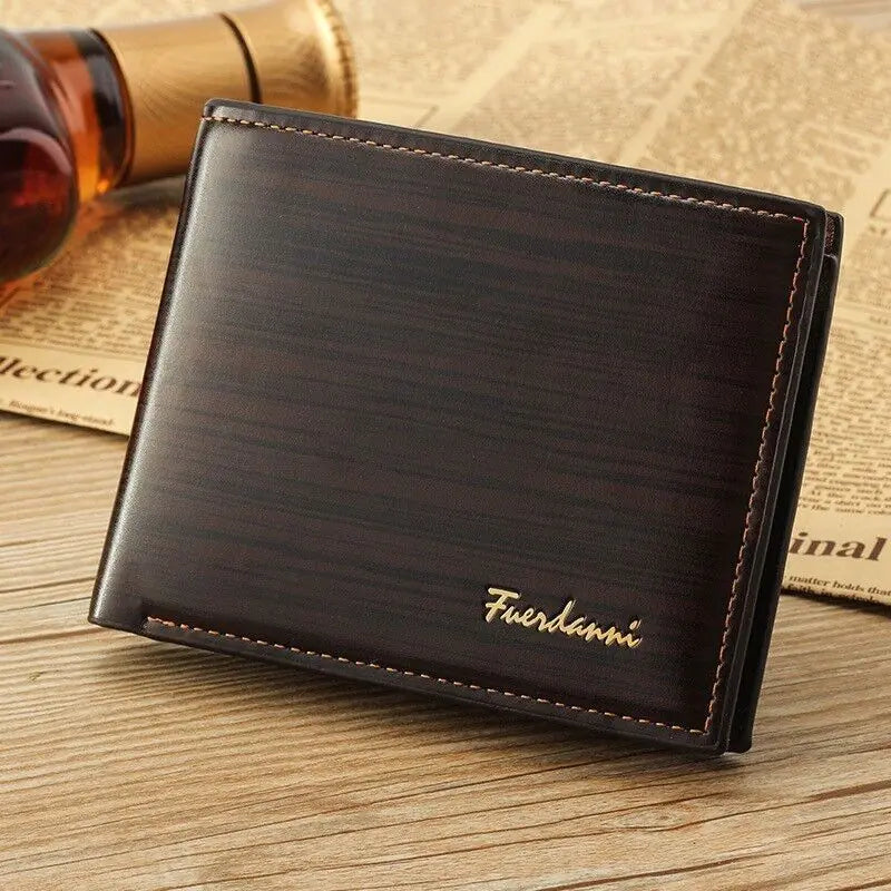 Men's Bifold Leather Credit ID Card Holder Wallet Billfold Purse Clutch Billfold - Variety Products Market