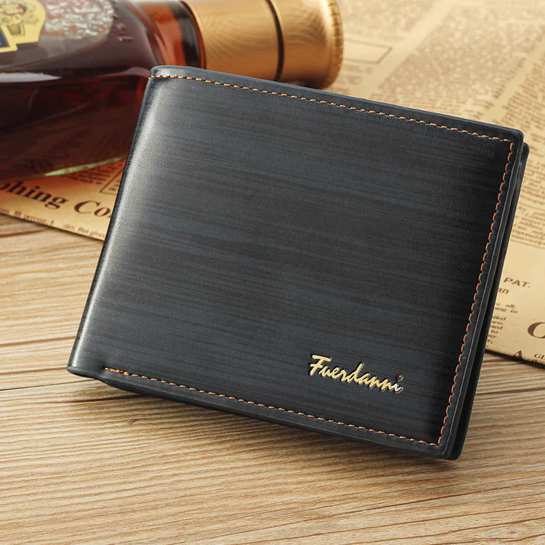 Men's Bifold Leather Credit ID Card Holder Wallet Billfold Purse Clutch Billfold - Variety Products Market