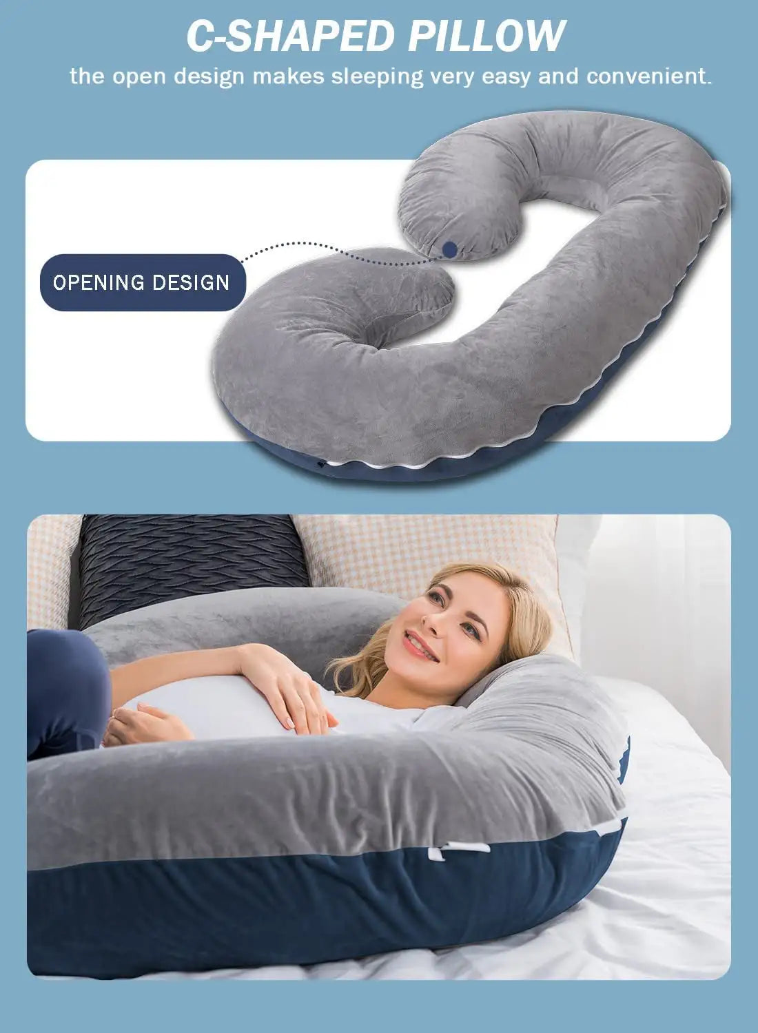 Ultimate Comfort C-Shaped Pregnancy Body Pillow - Variety Products Market