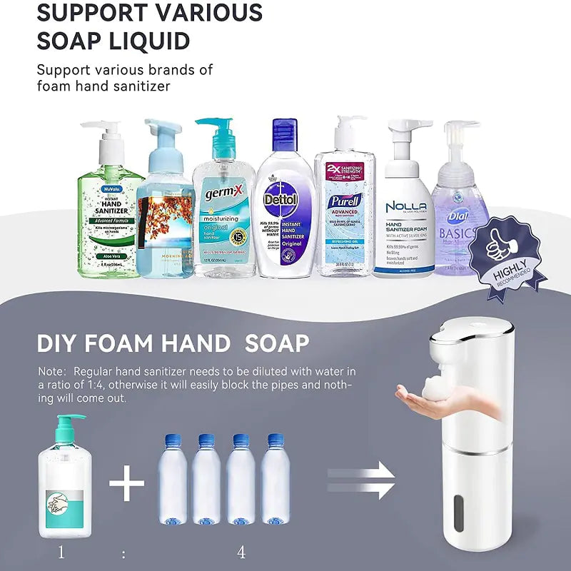 Automatic Foaming Soap Dispenser Rechargeable - Variety Products Market