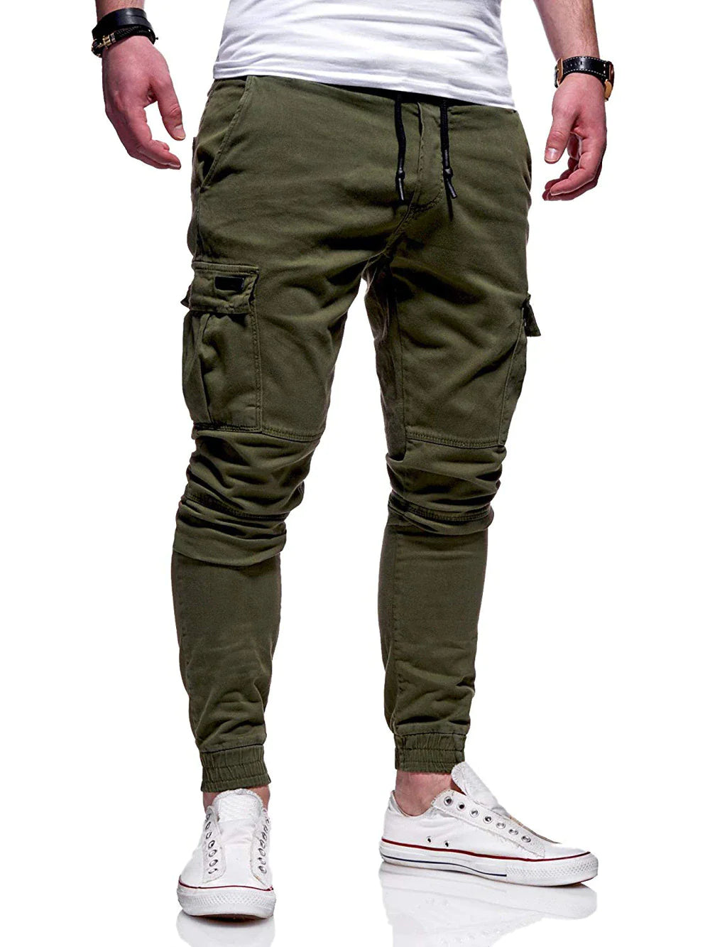 Men's Casual Joggers Pants Sweatpants Cargo Combat Loose Sport Workout Trousers - Variety Products Market