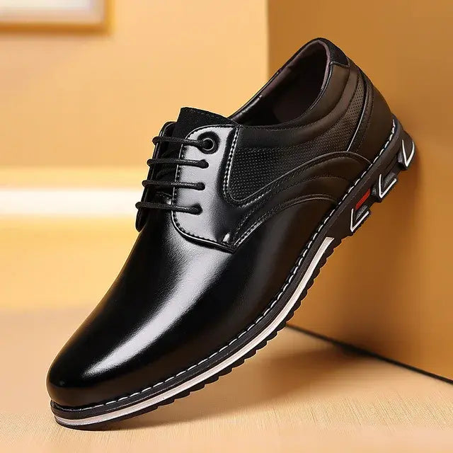 Retro Men Shoes Business Brand Leather Shoes - Variety Products Market
