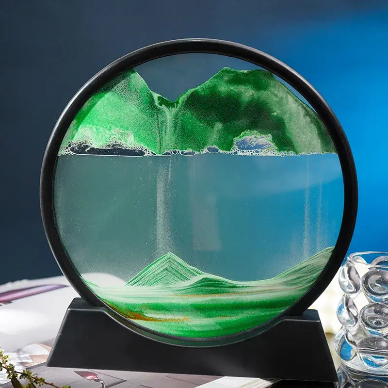 Round 3D Moving Sand Art Decor - Variety Products Market