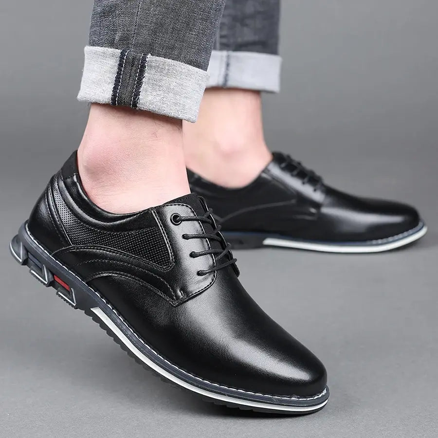 Retro Men Shoes Business Brand Leather Shoes - Variety Products Market