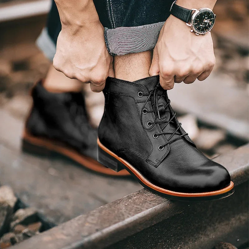 Handmade Leather Men's Boots - Variety Products Market