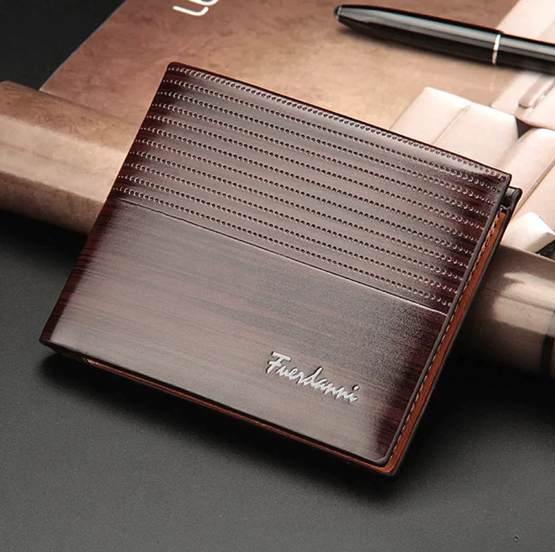 Men's Bifold Leather Credit ID Card Holder Wallet Billfold Purse Clutch Billfold - Variety Products Market