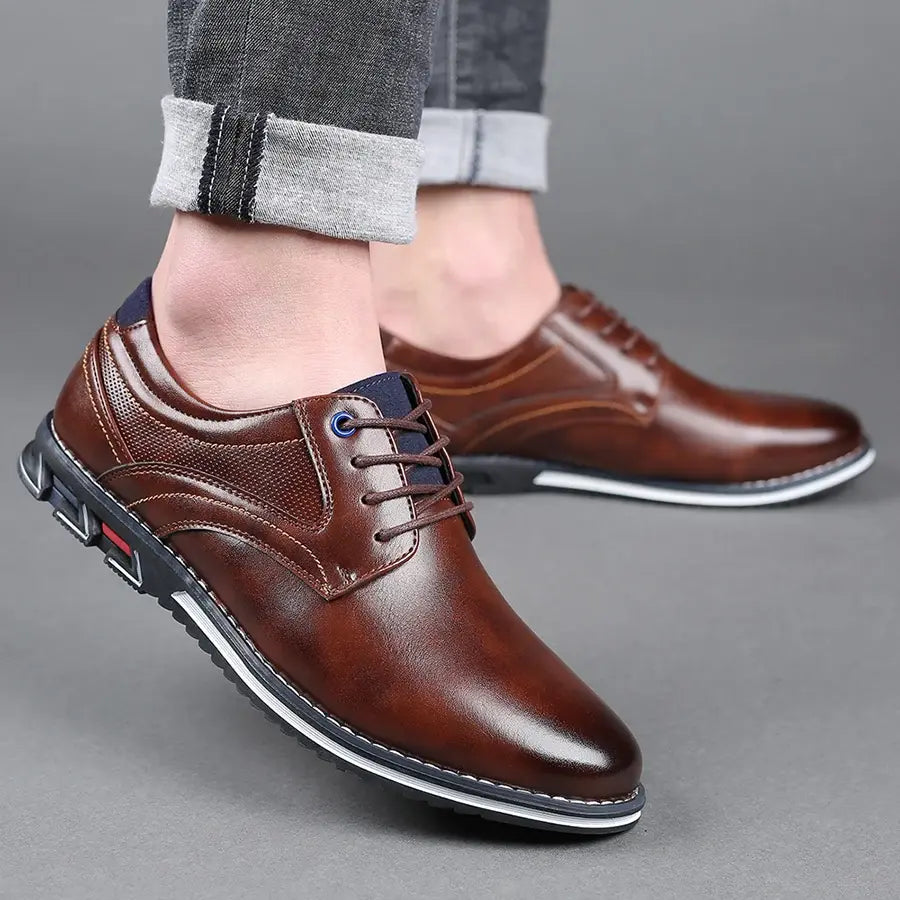 Retro Men Shoes Business Brand Leather Shoes - Variety Products Market