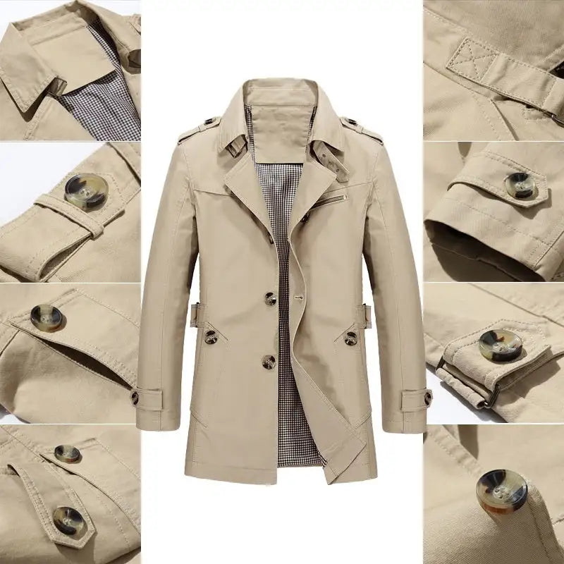 Long Business Jacket for Men In Pure Cotton - Variety Products Market