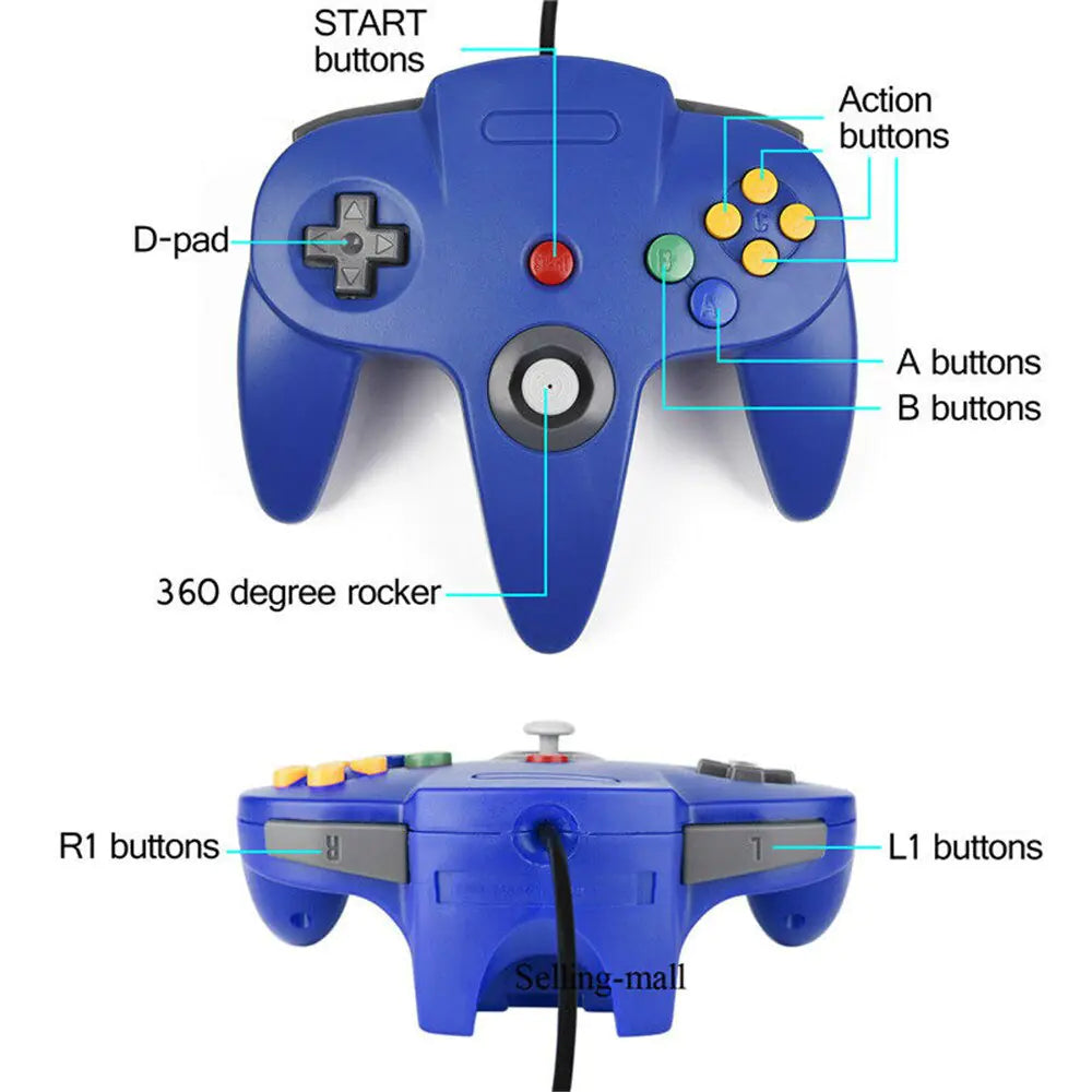 Retro N64 Gamepad - Variety Products Market
