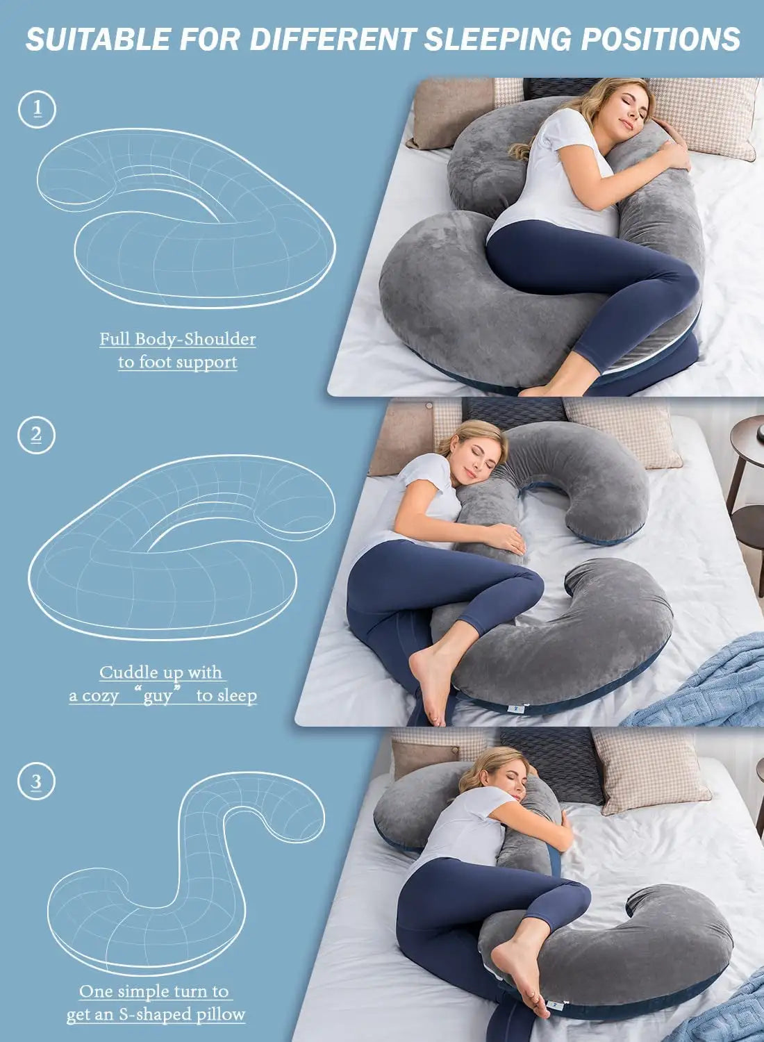 Ultimate Comfort C-Shaped Pregnancy Body Pillow - Variety Products Market