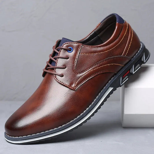 Retro Men Shoes Business Brand Leather Shoes - Variety Products Market