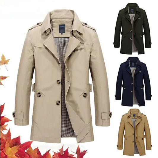 Long Business Jacket for Men In Pure Cotton - Variety Products Market